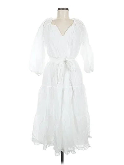 Pre-owned Moon River Casual Dress In White