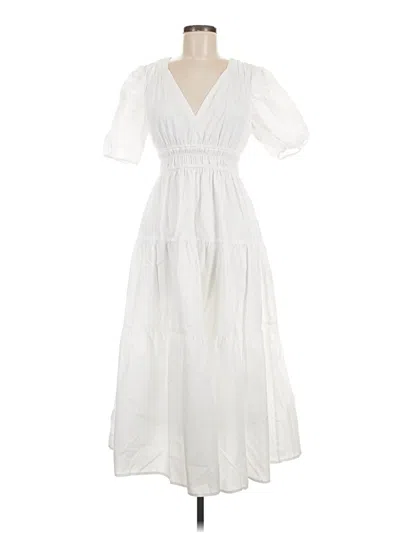 Pre-owned Moon River Casual Dress In White