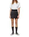 Moon River Charcoal Stripe Mini Skirt In Charcaol In Multi