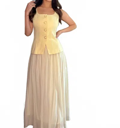 Moon River Chloe Maxi Dress In Yellow