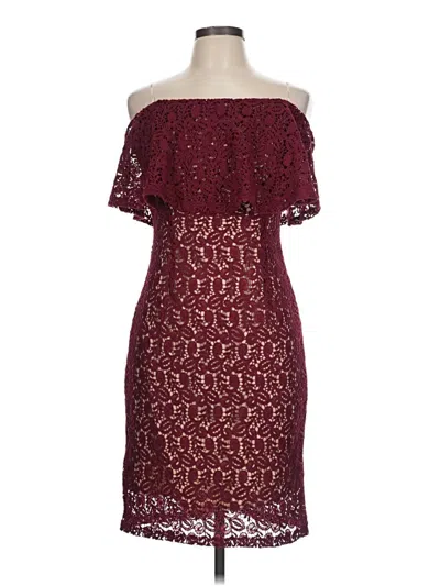 Pre-owned Moon River Cocktail Dress In Burgundy