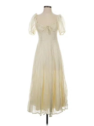 Pre-owned Moon River Cocktail Dress In White