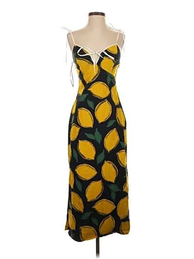 Pre-owned Moon River Cocktail Dress In Yellow
