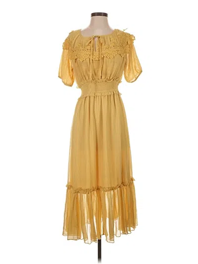 Pre-owned Moon River Cocktail Dress In Yellow
