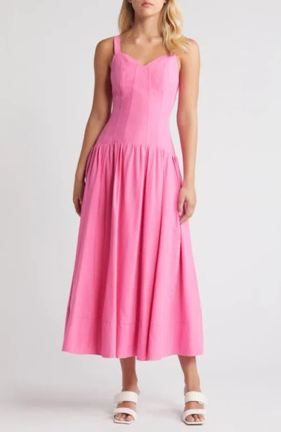 Moon River Corset Bodice Drop Waist Dress In Pink | ModeSens