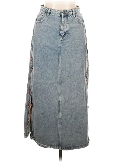 Pre-owned Moon River Denim Skirt In Blue