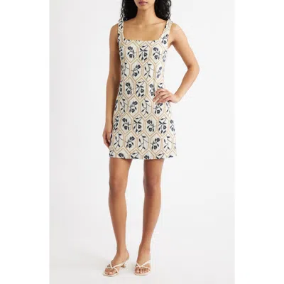Moon River Embroidered Minidress In Multi