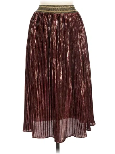 Pre-owned Moon River Formal Skirt In Burgundy