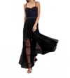 Moon River Graysen Tulle Dress In Black In Black