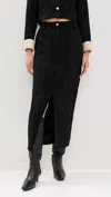 Moon River H Line Midi Skirt Black In Black