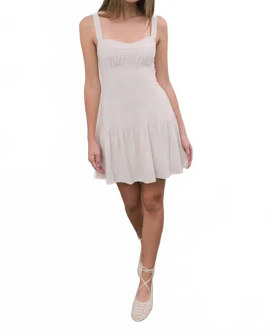 Moon River Isla Mini Dress In Natural In White
