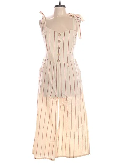 Pre-owned Moon River Jumpsuit In White