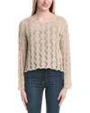Moon River Knit Sweater In Brown
