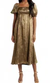 Moon River Liquid Maxi Dress In Gold In Gold