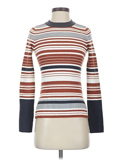 Pre-owned Moon River Long Sleeve Turtleneck In Brown