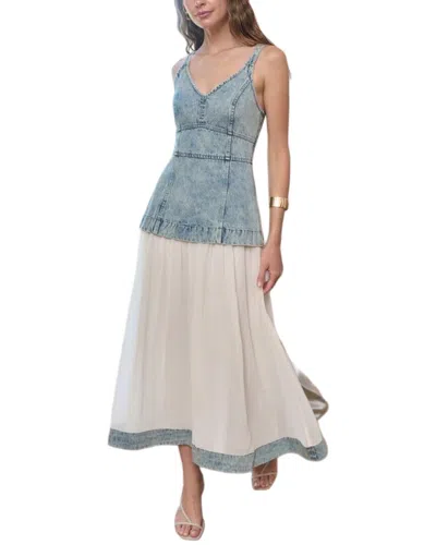 Moon River Midi Dress In Blue