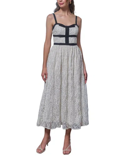 Moon River Midi Dress In Gray