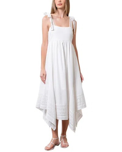 Moon River Midi Dress In White