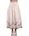Moon River Midi Skirt In White