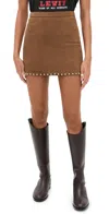 Moon River Moon Stud Detail Mini Skirt Camel In Brown