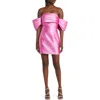 Moon River Off The Shoulder Puff Sleeve Minidress In Pink