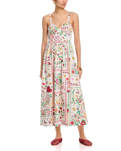 Moon River Printed Midi Dress In Animal Print