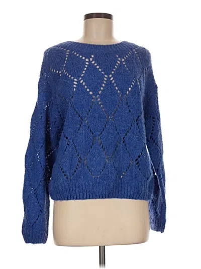 Pre-owned Moon River Pullover Sweater In Blue