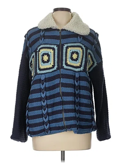 Pre-owned Moon River Pullover Sweater In Blue