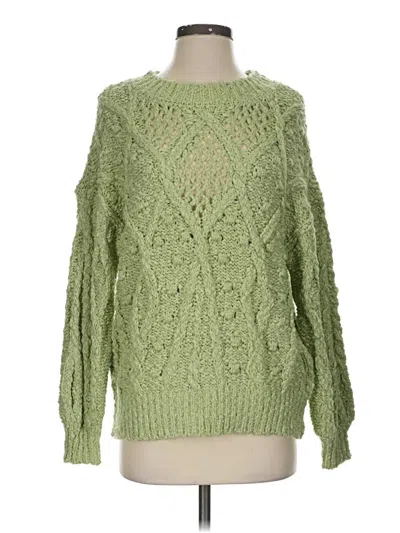 Pre-owned Moon River Pullover Sweater In Green