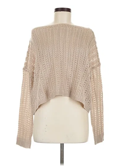 Pre-owned Moon River Pullover Sweater In Tan