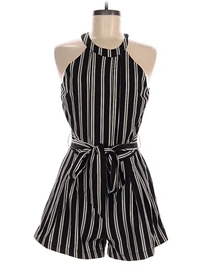 Pre-owned Moon River Romper In Black