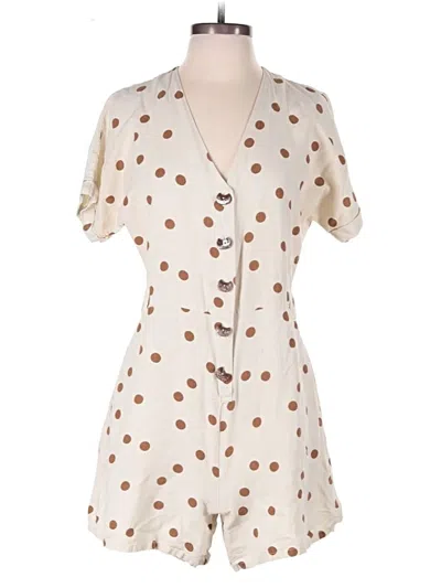 Pre-owned Moon River Romper In Ivory