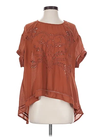 Pre-owned Moon River Short Sleeve T-shirt In Brown