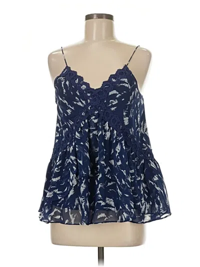 Pre-owned Moon River Sleeveless Blouse In Blue