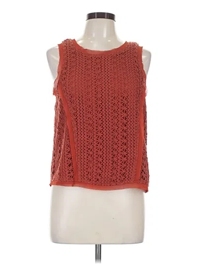 Pre-owned Moon River Sleeveless Blouse In Orange