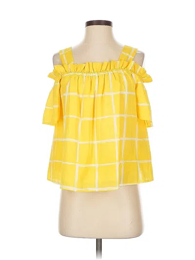 Pre-owned Moon River Sleeveless Blouse In Yellow
