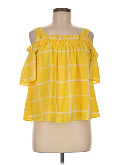 Pre-owned Moon River Sleeveless Blouse In Yellow