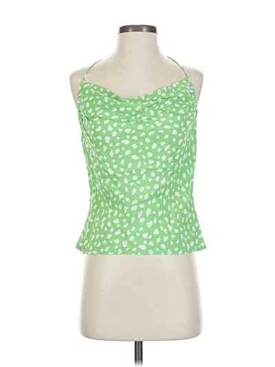 Moon River Sleeveless Top Green Halter Neckline Tops