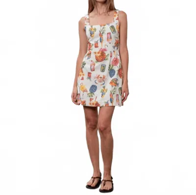 Moon River Square Neck Mini Dress In Multicolor