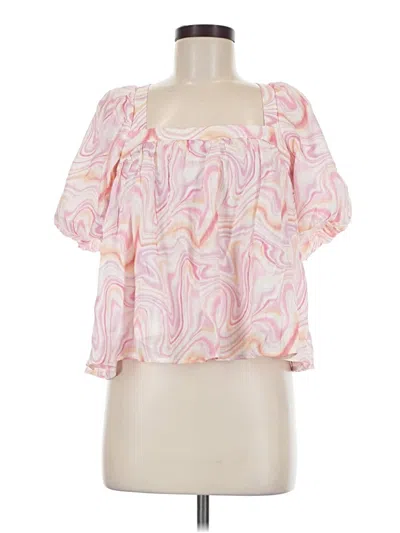 Pre-owned Moon River Tank Top Pink Strapless Neckline Tops