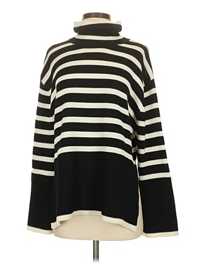 Pre-owned Moon River Turtleneck Sweater In Black