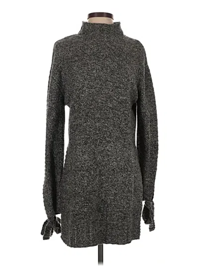 Pre-owned Moon River Turtleneck Sweater In Gray