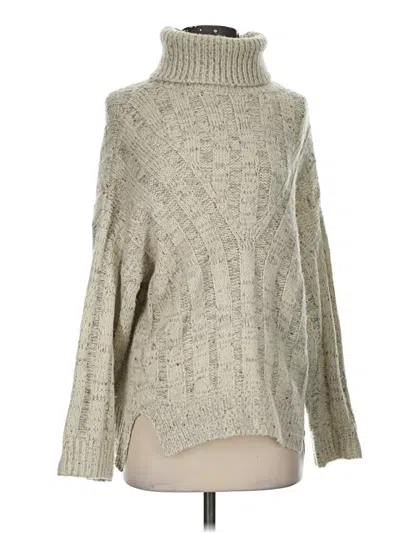 Pre-owned Moon River Turtleneck Sweater In Tan
