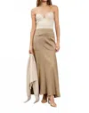 Moon River Valerie Strapless Knit Top In Cream In Neutral