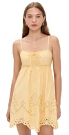 Moon River Yellow Mini Dress Yellow In Yellow