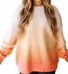 Moon Ryder Ombre Corded Sweatshirt In Southern Sunset