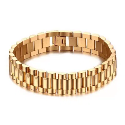 Moon Ryder Time Stainless Steel Watch Band Bracelets 10mm In Gold