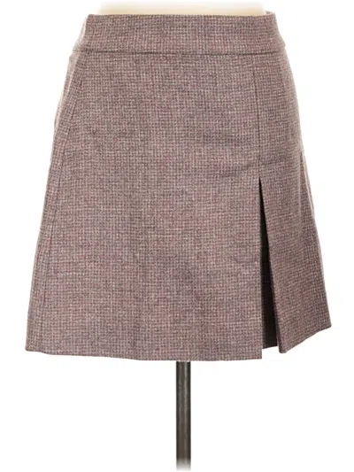 Moon Wool Skirt In Brown
