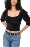 Moonbeam Sweater Women'sblack Classic Square Necksleeve Pullover Gbo127 In Black