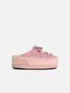 Moonboot 'evx' Pink Wool Blend Knit Mules In Multi